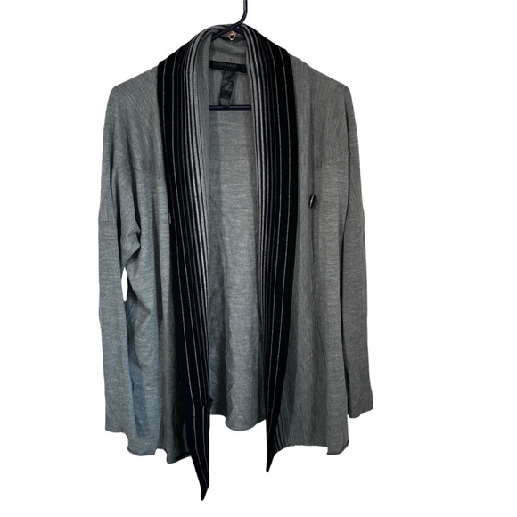 Icebreaker Sweaters - Icebreaker athena merino wool wrap convertible sweater cardigan grey black M